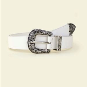 Brand New White Western Buckle Belt